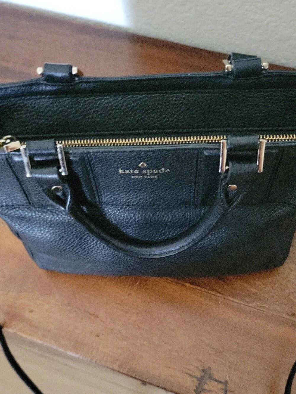 kate spade New York Summit Court Gillian Black Leather Satchel
